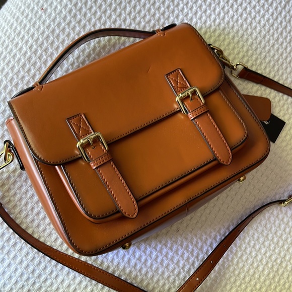 Anna Caí Genuine Lather Top Handle Crossbody Bag - Picture 5 of 12